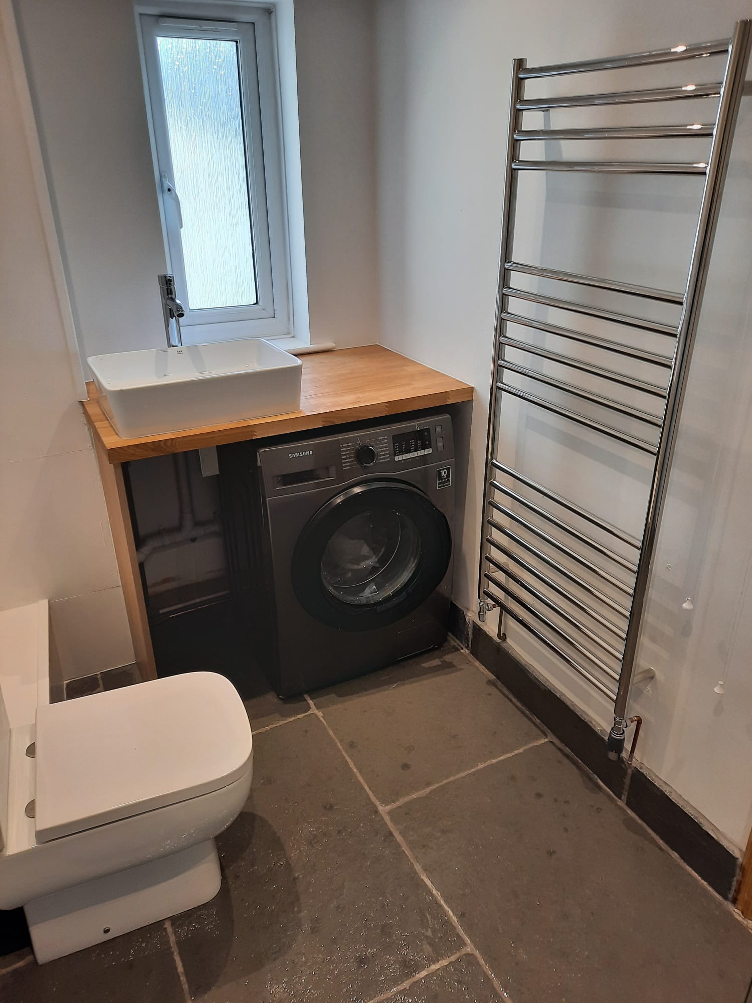 Bathroom and Utility Before and After - H2 Bathrooms Project